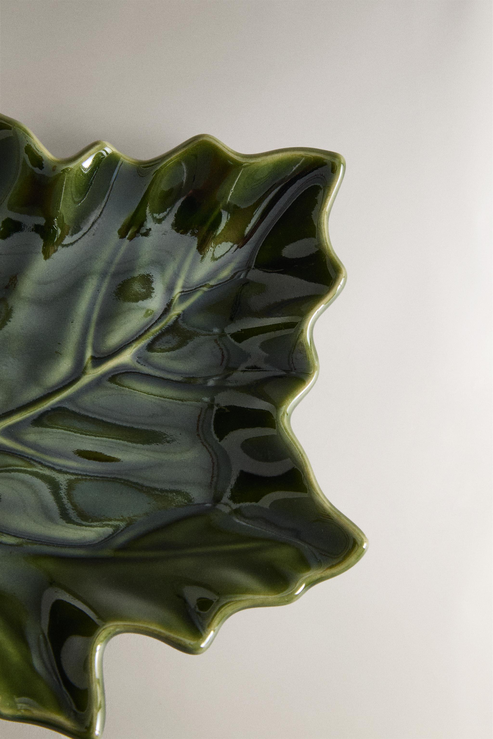 STONEWARE MINI LEAF PLATE